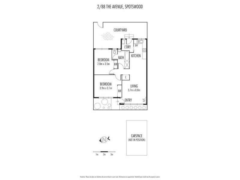 2/88 The Avenue, Spotswood VIC 3015 Floorplan