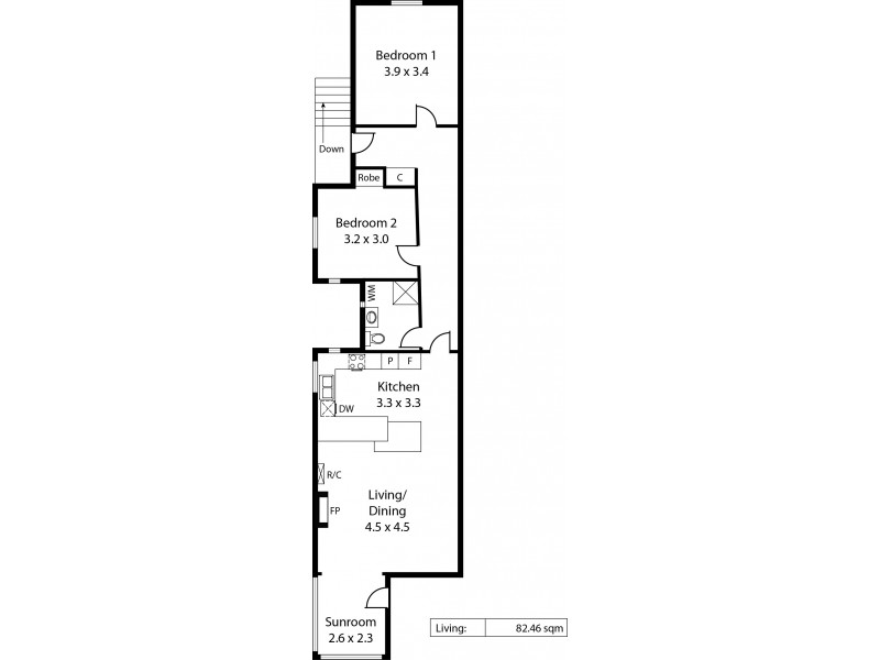 4/20 Sussex Street, Glenelg SA 5045 Floorplan