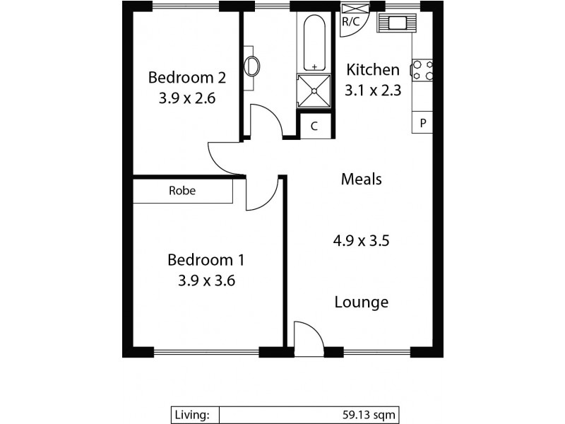 9/2 Emerson Road, Black Forest SA 5035 Floorplan