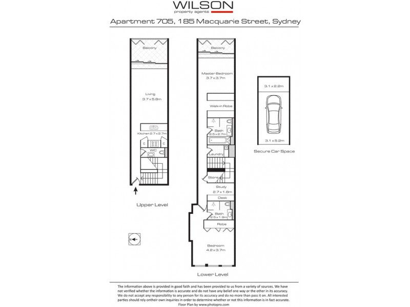 705/185 Macquarie Street, Sydney NSW 2000 Floorplan