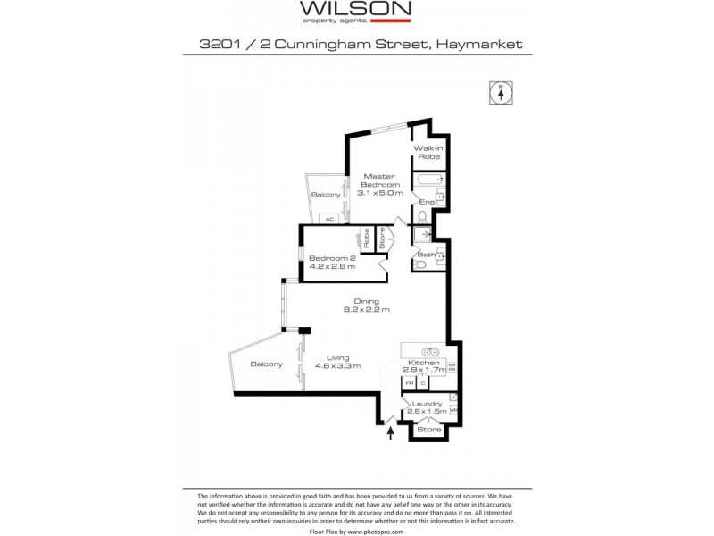 3201/2 Cunningham Street, Sydney NSW 2000 Floorplan
