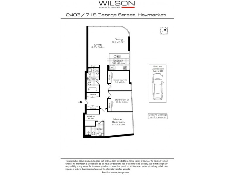 2403/718 George Street, Haymarket NSW 2000 Floorplan