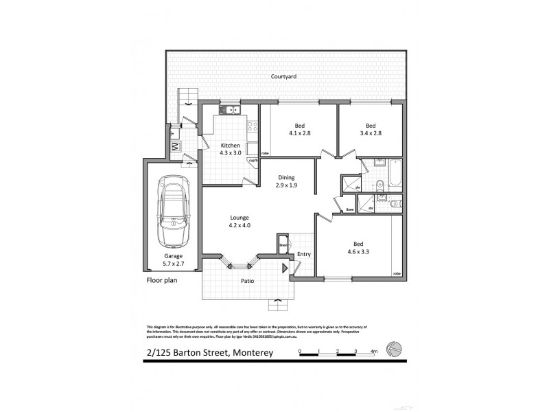 2/125 Barton Street, Monterey NSW 2217 Floorplan