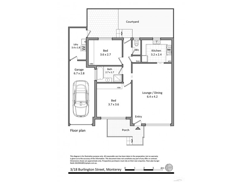3/18 Burlington Street, Monterey NSW 2217 Floorplan