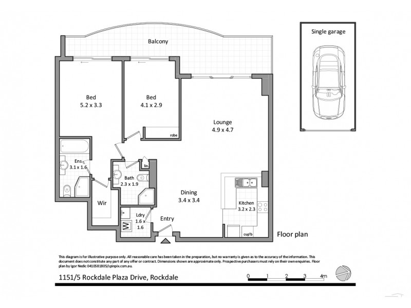 1511/5 Rockdale Plaza Drive, Rockdale NSW 2216 Floorplan
