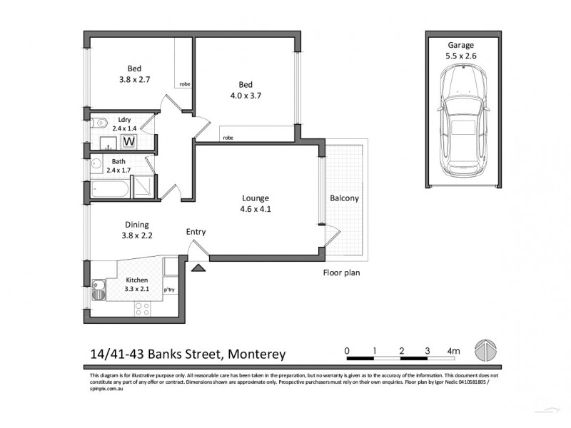 14/41 Banks Street, Monterey NSW 2217 Floorplan