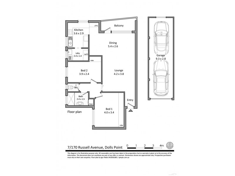 7/170 Russell Avenue, Dolls Point NSW 2219 Floorplan