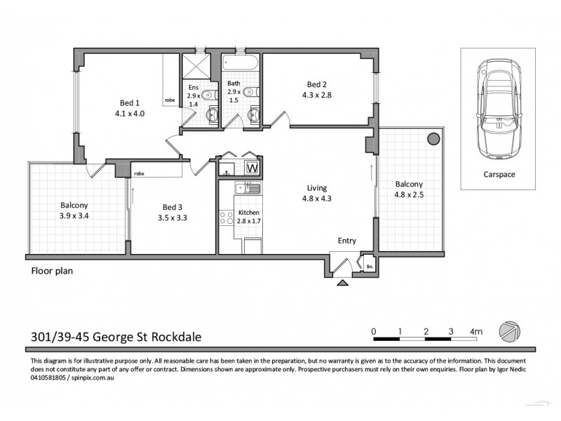 301/39-45 George Street, Rockdale NSW 2216 Floorplan