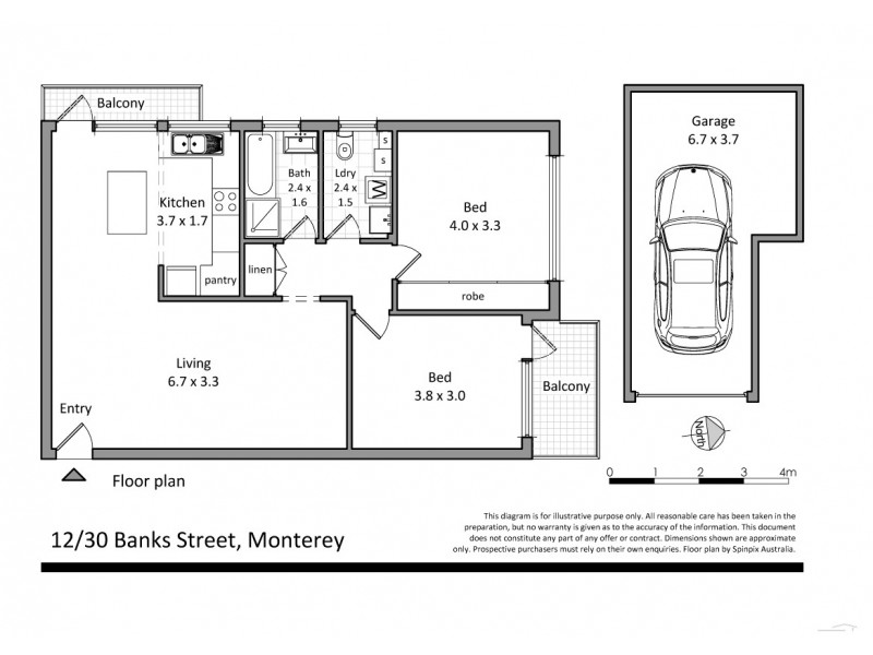 12/30 Banks Street, Monterey NSW 2217 Floorplan