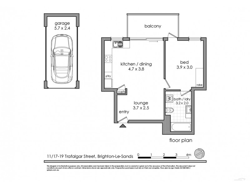 11/17-19 Trafalgar Street, Brighton-le-sands NSW 2216 Floorplan