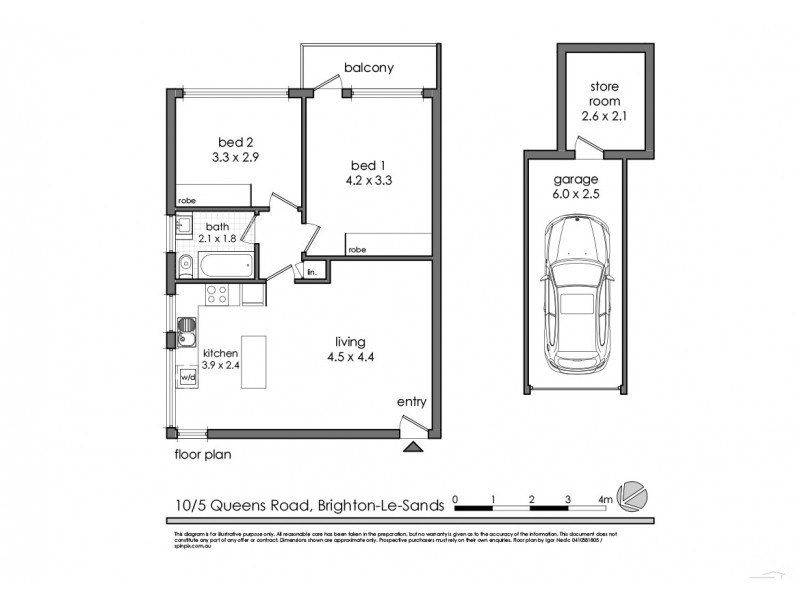 10/5 Queens Road, Brighton-le-sands NSW 2216 Floorplan