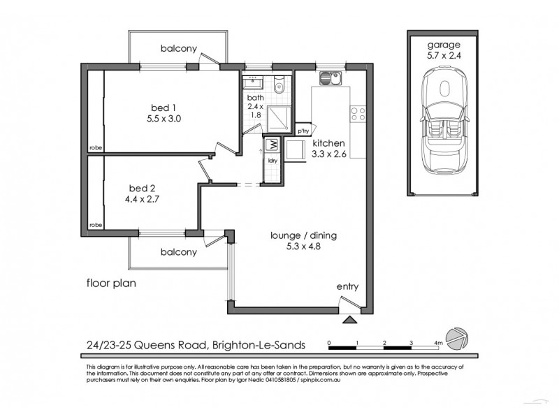24/23 Queens Road, Brighton-le-sands NSW 2216 Floorplan