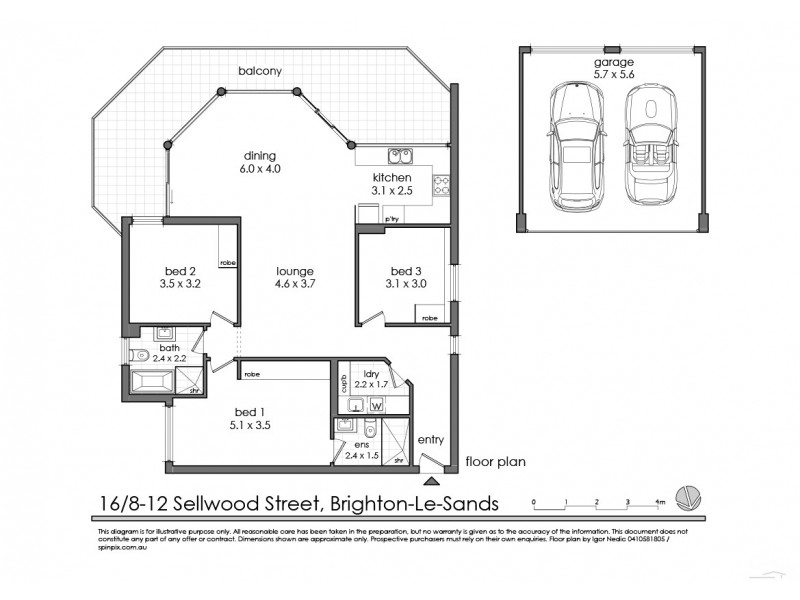 16/8 Sellwood Street, Brighton-le-sands NSW 2216 Floorplan
