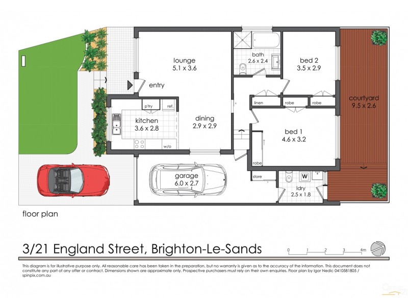 3/21 England Street, Brighton-le-sands NSW 2216 Floorplan