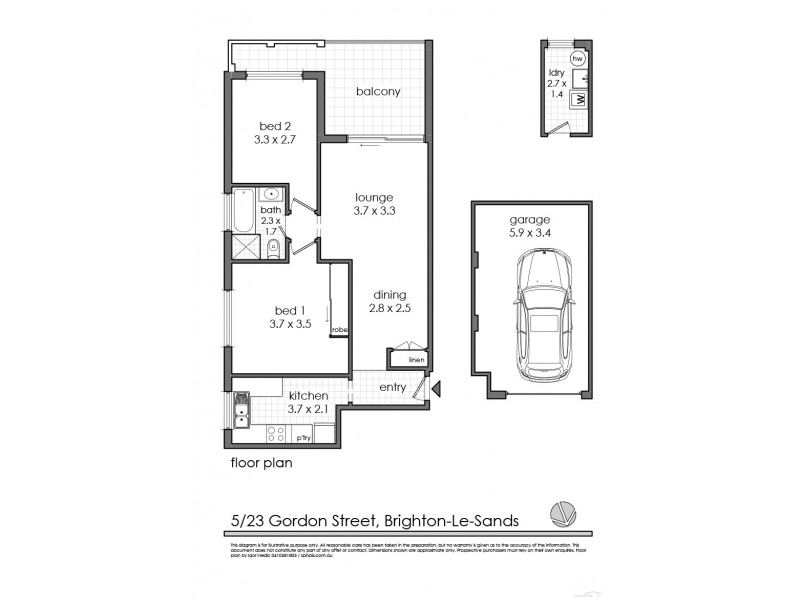 5/23-27 Gordon Street, Brighton-le-sands NSW 2216 Floorplan