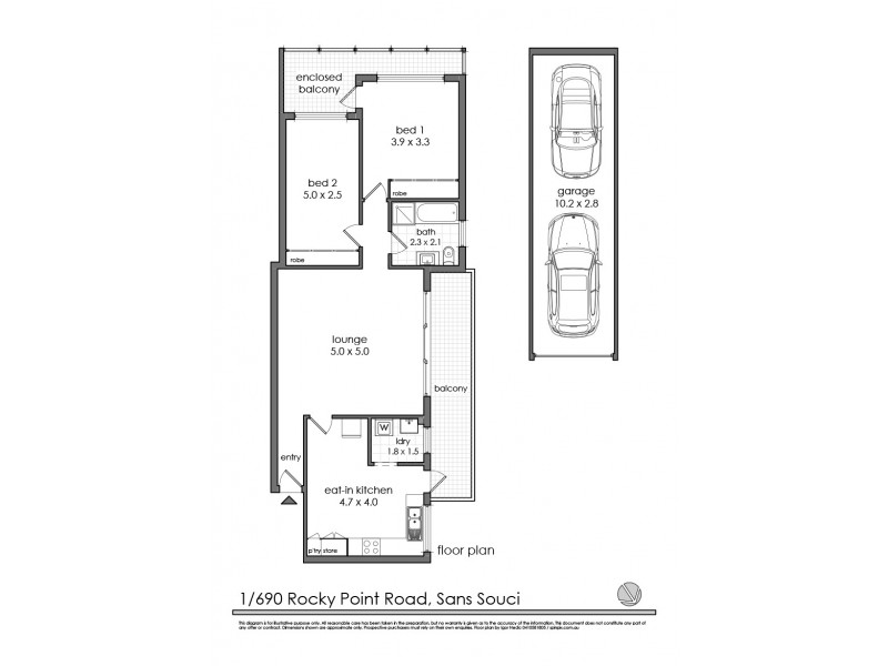 1/690 Rocky Point Road, Sans Souci NSW 2219 Floorplan