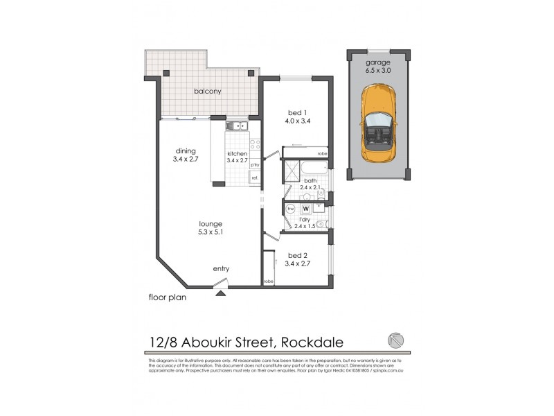 12/8 Aboukir Street, Rockdale NSW 2216 Floorplan