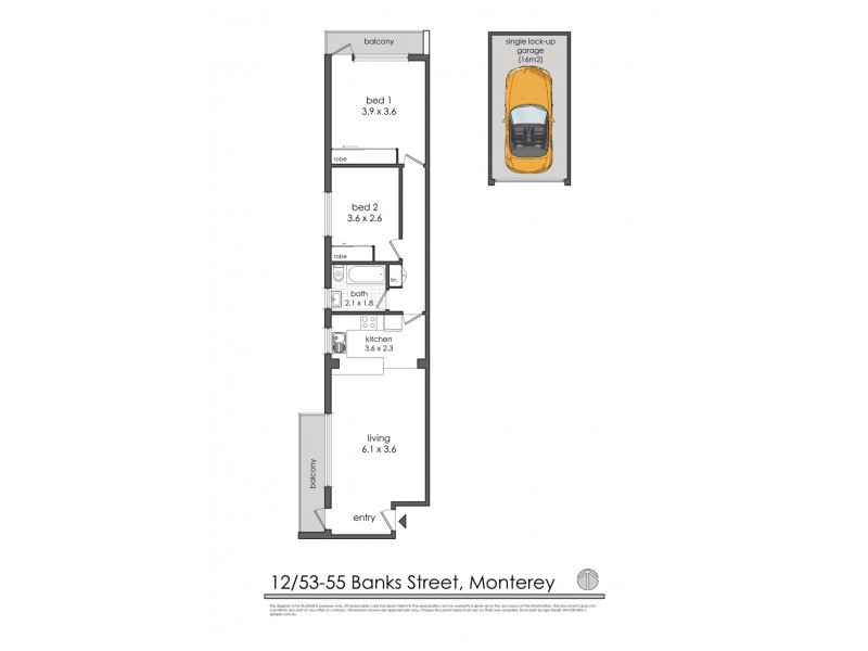 12/53 Banks Street, Monterey NSW 2217 Floorplan