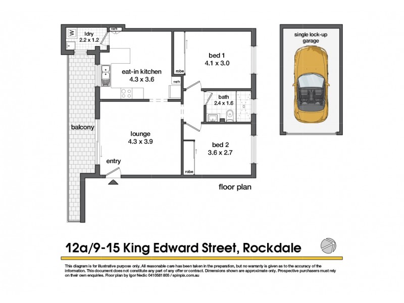 12a/9-15 King Edward Street, Rockdale NSW 2216 Floorplan