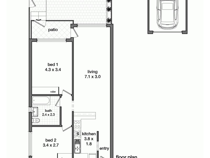 2/21 Trafalgar Street, Brighton-le-sands NSW 2216 Floorplan