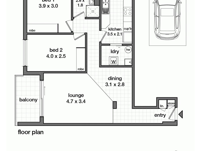 8/28 Evans Avenue, Eastlakes NSW 2018 Floorplan