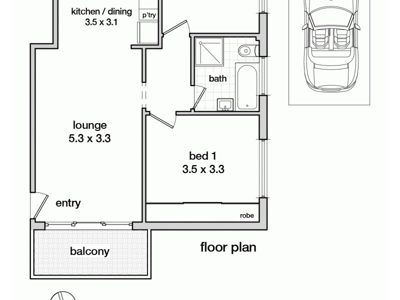 6/9 Hercules Road, Brighton-le-sands NSW 2216 Floorplan