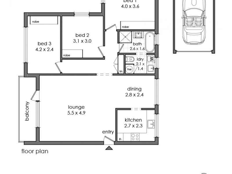 2/10-14 Bruce Street, Brighton-le-sands NSW 2216 Floorplan