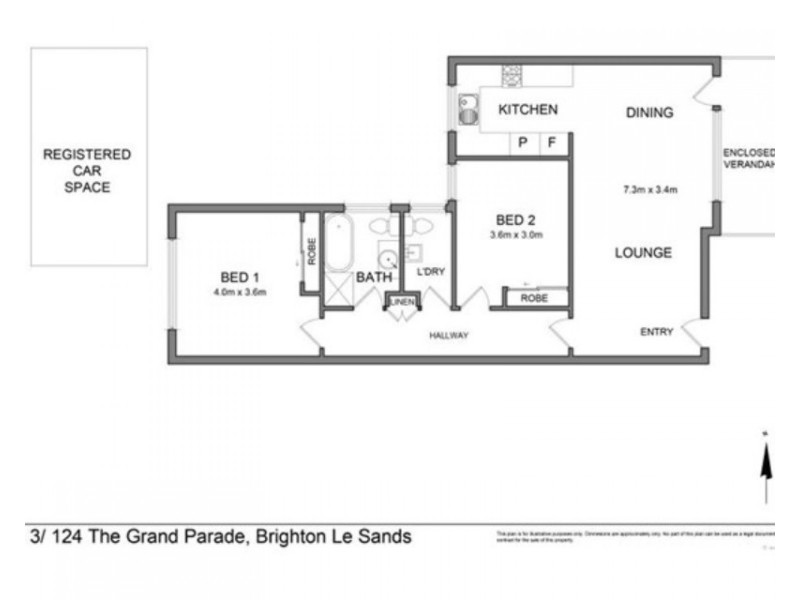 3/124 The Grand Parade, Brighton-le-sands NSW 2216 Floorplan