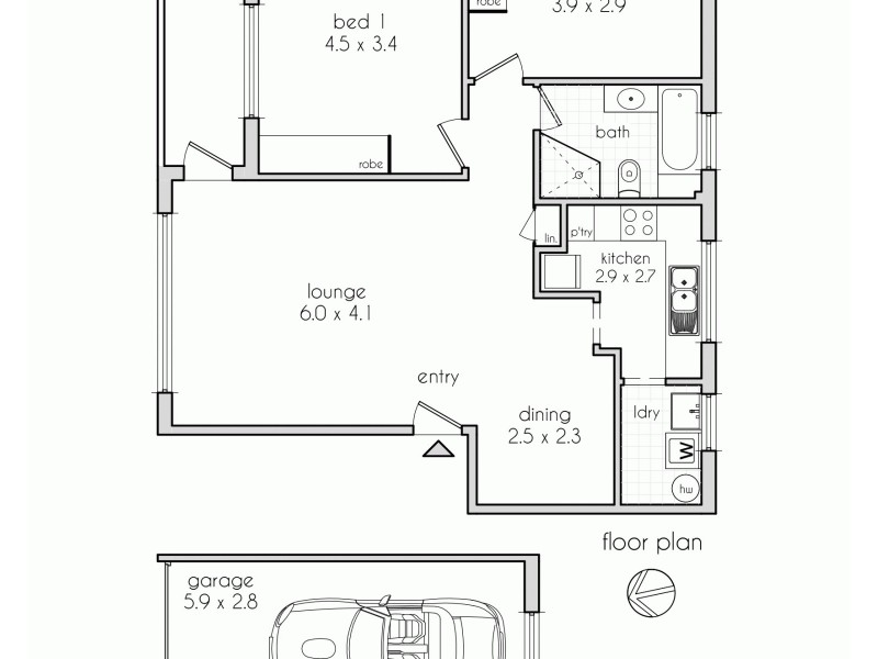4/18 Trafalgar Street, Brighton-le-sands NSW 2216 Floorplan