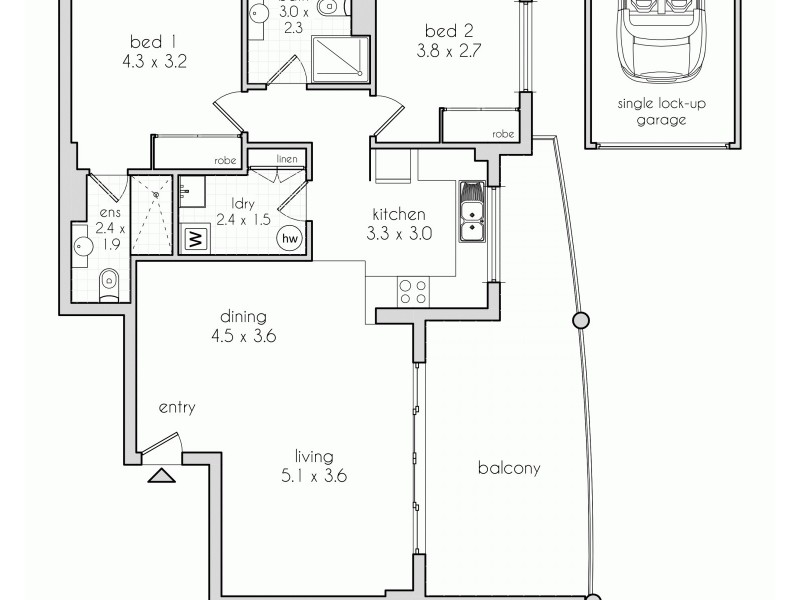 27/334 Bay Street, Brighton-le-sands NSW 2216 Floorplan
