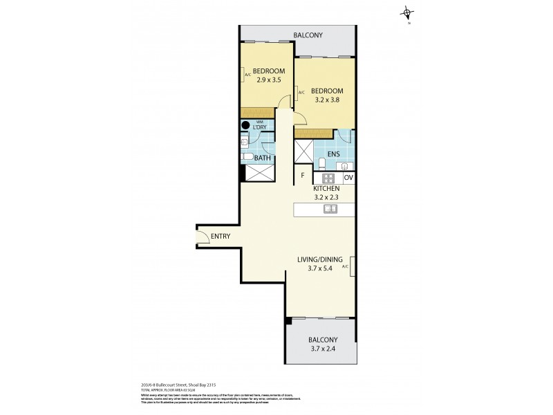 203/4-8 Bullecourt Street, Shoal Bay NSW 2315 Floorplan