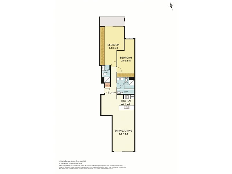 406/4-8 Bullecourt Street, Shoal Bay NSW 2315 Floorplan