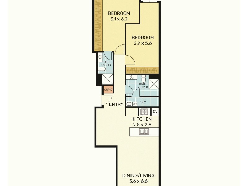 406/6 Bullecourt Street, Shoal Bay NSW 2315 Floorplan