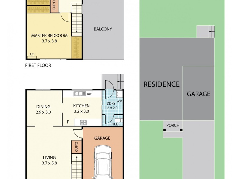 1 and 2/16 Church Street, Nelson Bay NSW 2315 Floorplan