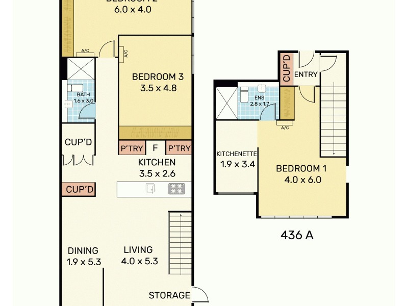 436/436A/B 19 Church Street, Nelson Bay NSW 2315 Floorplan