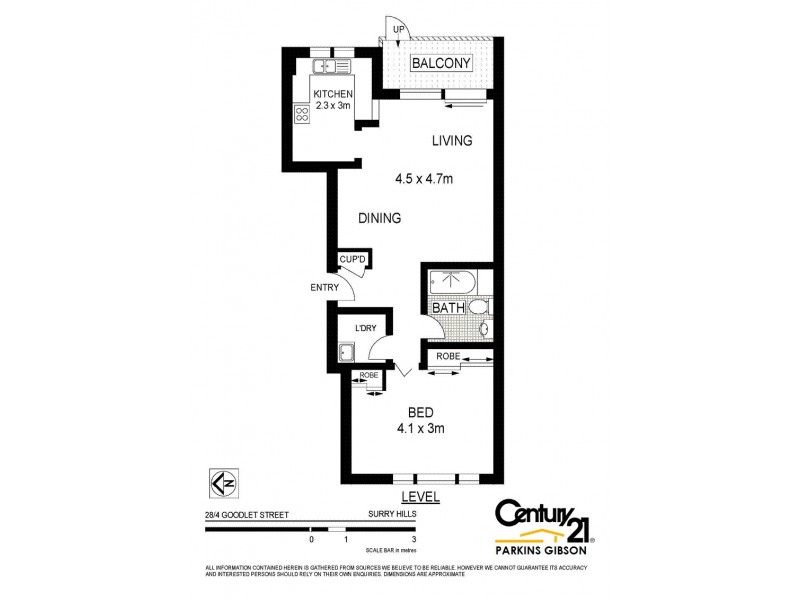 28/4 Goodlet Street, Surry Hills NSW 2010 Floorplan