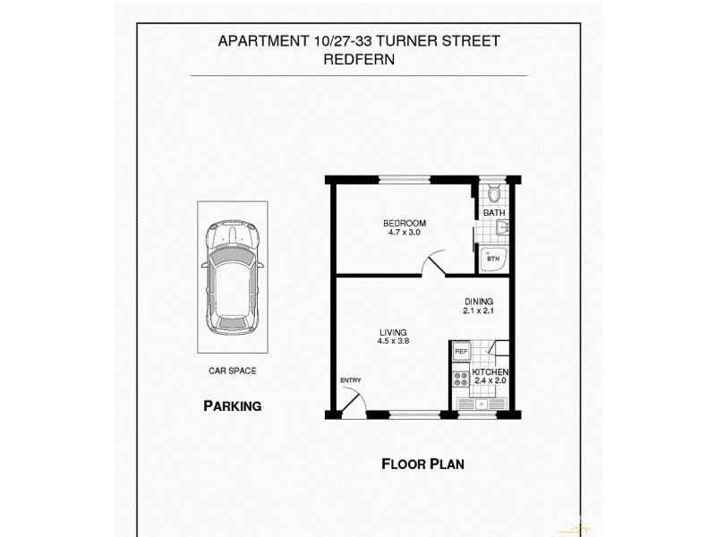 10/27 Turner Street, Redfern NSW 2016 Floorplan
