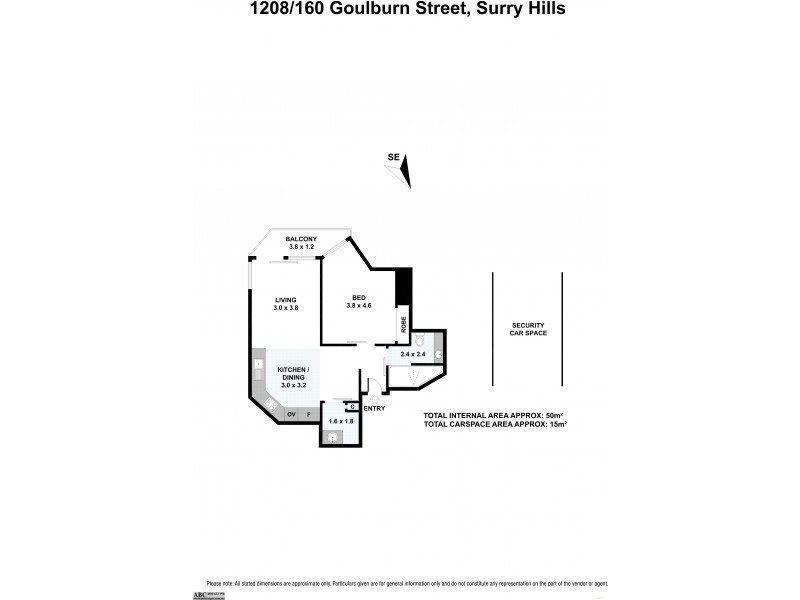 1208/160 Goulburn Street, Surry Hills NSW 2010 Floorplan