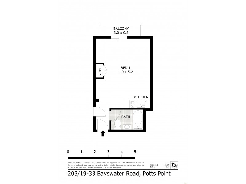 203/33 Bayswater Road, Potts Point NSW 2011 Floorplan