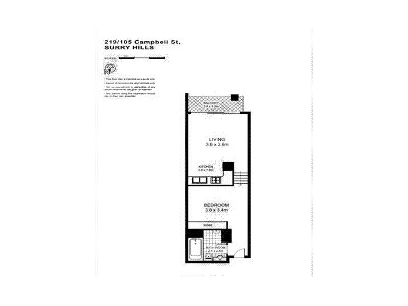 219/105 Campbell Street, Surry Hills NSW 2010 Floorplan