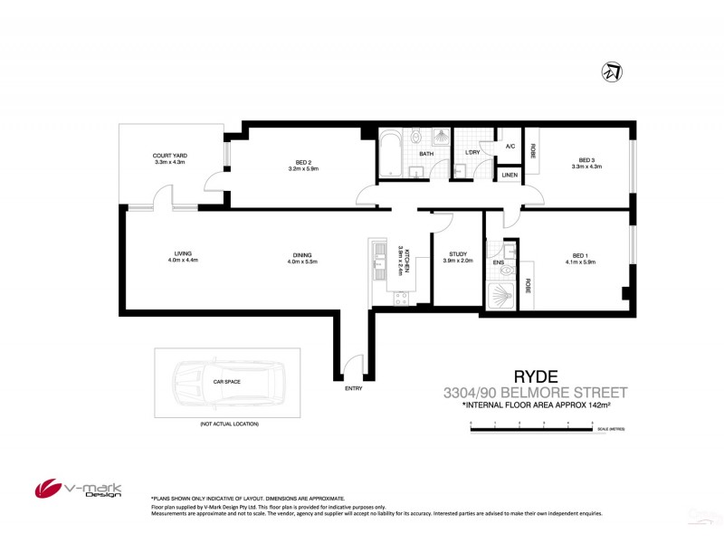 3304/90 Belmore Street, Ryde NSW 2112 Floorplan