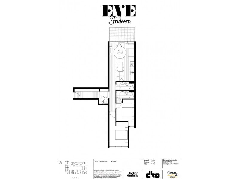A302/35-35B Eve,1A Coulson Street, Erskineville NSW 2043 Floorplan