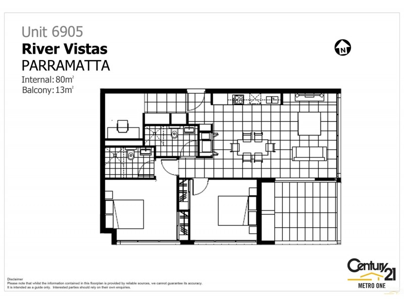 6905/1A Morton Street, Parramatta NSW 2150 Floorplan