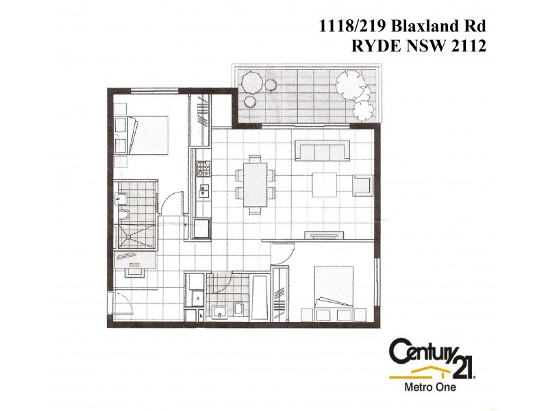 1118/219 Blaxland Rd, Ryde NSW 2112 Floorplan