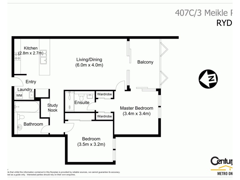 407C/3 Meikle Place, Ryde NSW 2112 Floorplan