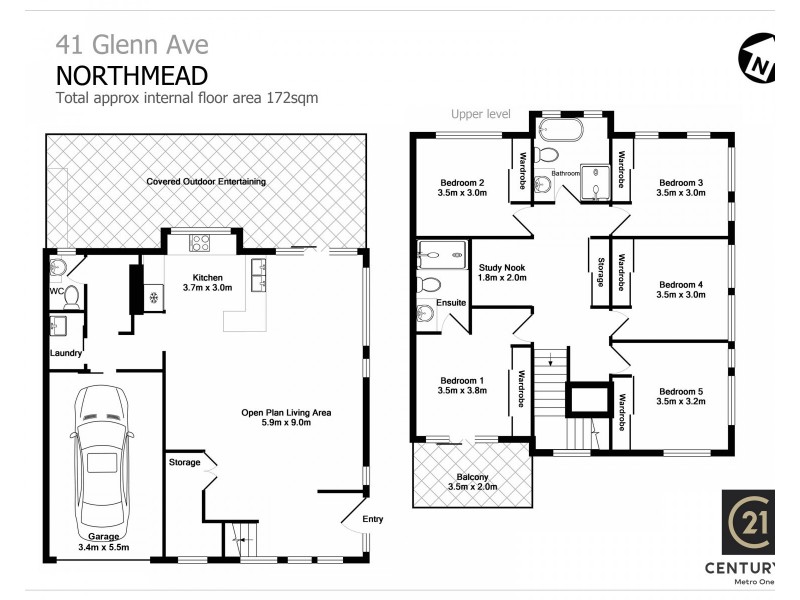 41 Glenn Avenue, Northmead NSW 2152 Floorplan