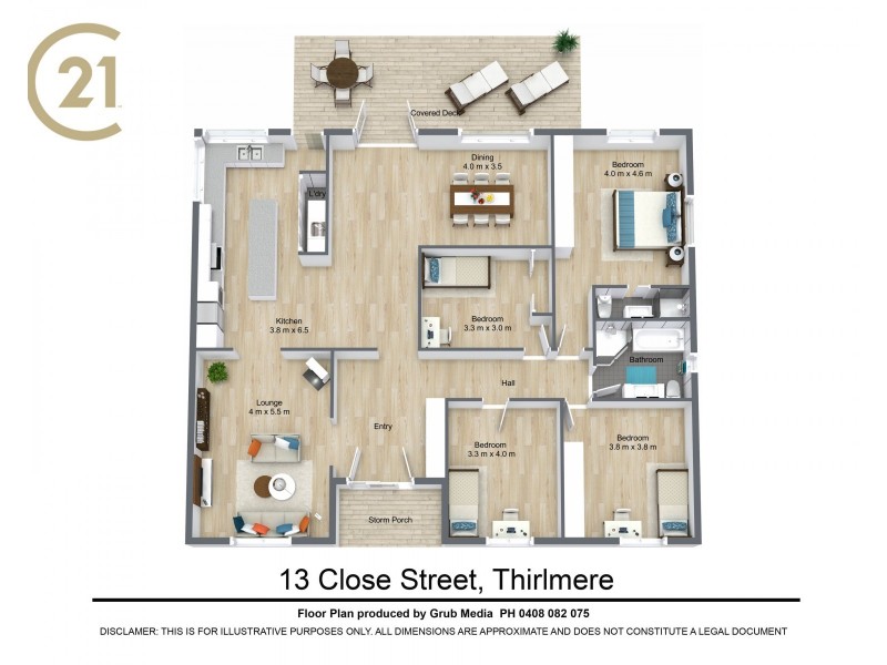13 Close Street, Thirlmere NSW 2572 Floorplan