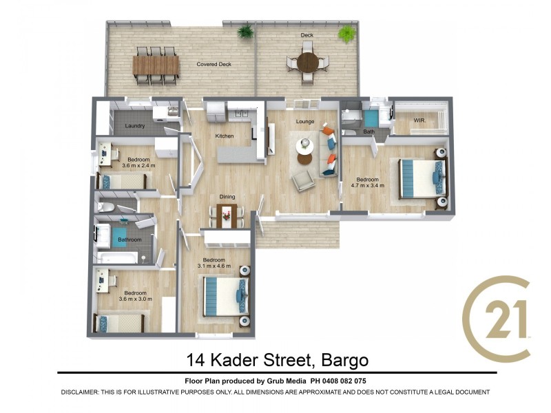 14 Kader Street, Bargo NSW 2574 Floorplan