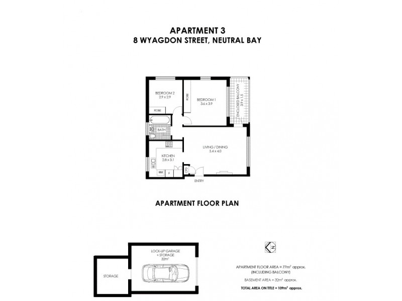 3/8 Wyagdon Street, Neutral Bay NSW 2089 Floorplan