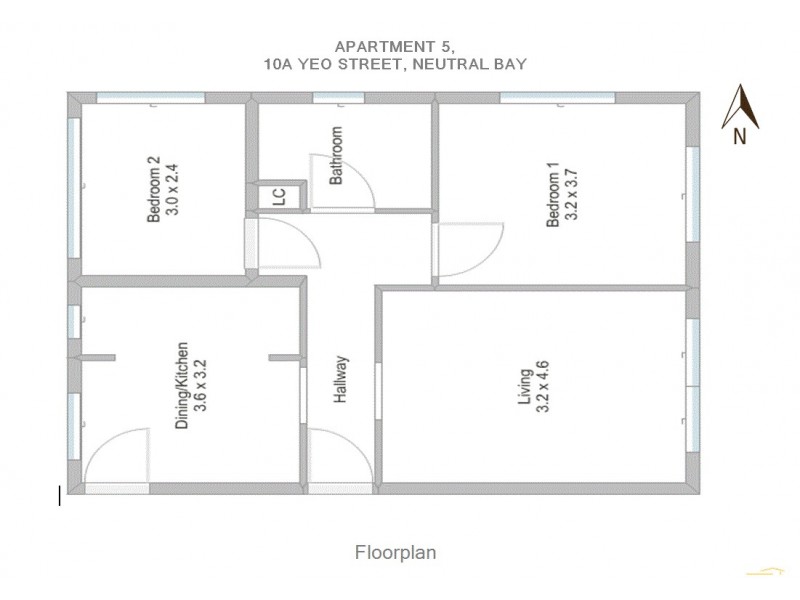 5/10A Yeo Street, Neutral Bay NSW 2089 Floorplan